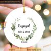 Engagement Bliss Personalized Ornament, Cherishing Couple's First Christmas