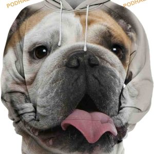 English Bulldog Dog Full Printing 3D Hoodie Sweatshirt 2