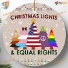 Equality & Rights 2023 Christmas Ornament, Feminist LGBTQ Patriotic Decor
