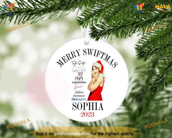 Eras Tour Christmas Ornament, Swiftie Merry Swiftmas Decor, Taylor Xmas Keepsake