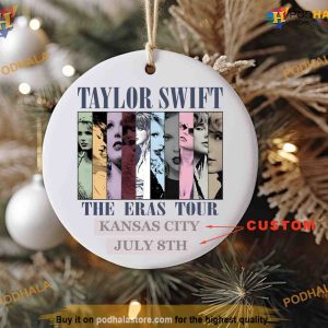 Eras Tour Gift Ornament, Personalized Family Christmas Ornaments, Swiftie Gift