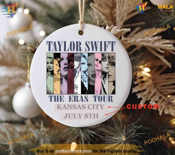 Eras Tour Gift Ornament, Personalized Family Christmas Ornaments, Swiftie Gift