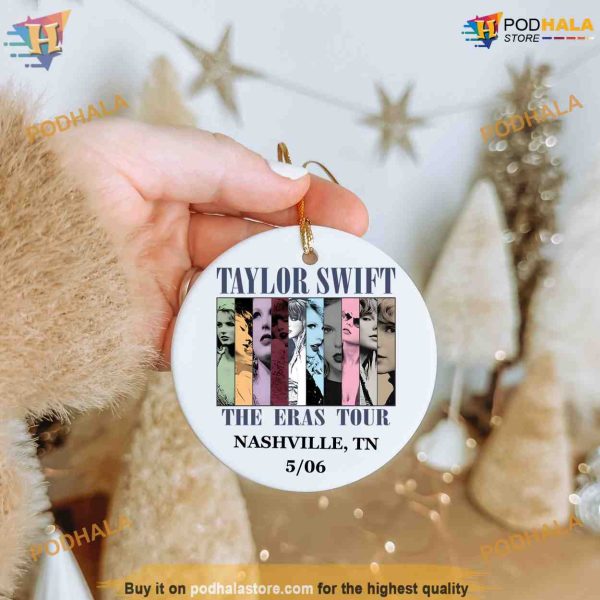 Eras Tour Gift Ornament, Personalized Family Christmas Ornaments, Swiftie Gift