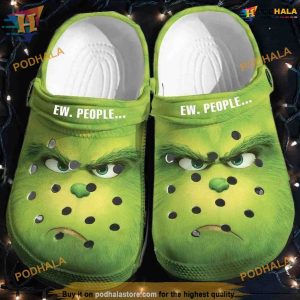 Ew People Grinch Christmas Crocs Shoes, Funny Xmas Gifts for Men Women