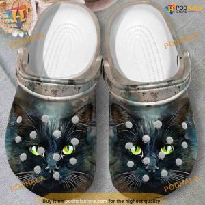 Face Of Black Cat Shoes Crocs Clogs, Children's Birthday Christmas Gifts