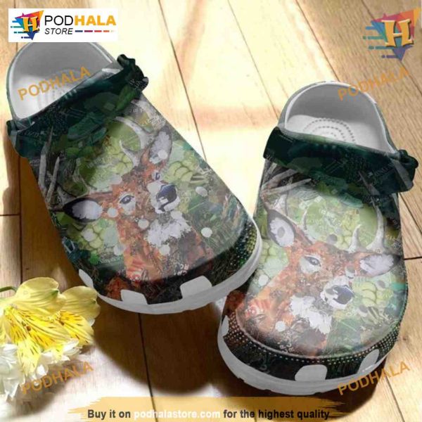 Fairy Deer Art Crocs, Unique Christmas Gift Ideas for Animal Lovers