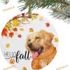 Fall Thanksgiving 2023 Autumn Leaf Dog Ornaments, Family Christmas Tree Decor