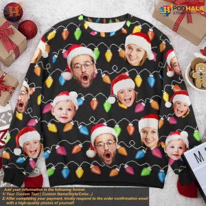 Family Christmas Fun with Personalized Photo Sweater Ugly Xmas Gift 2