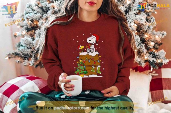 Family Christmas with Snoopy Sweatshirt, Cozy Hoodie Xmas Gift