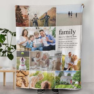 Family Photo Blanket Home Decor Gift from Daughter Wedding Soft Blanket 3