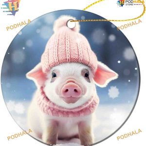 Farm Animal Pig Christmas, Family Christmas Tree Ornaments