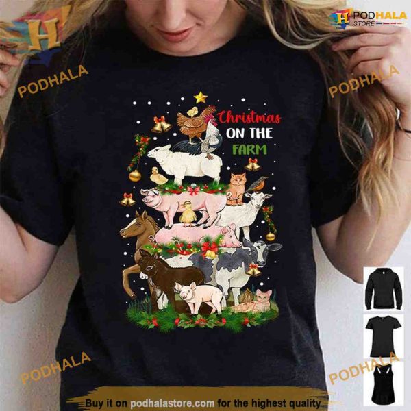 Farm Cattle Xmas Celebration Shirt, Great for Family Christmas Shirt Ideas