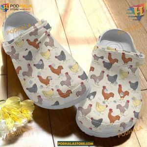 Farm Chicken Crocs Classic Clogs, Trending Gifts for Chicken Style