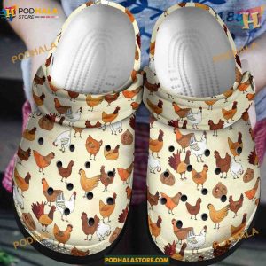 Farmer Chickens Lovers Crocband Clog Crocs Shoes, Trending Gifts for Poultry Fans