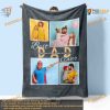 Father's Day Blanket, Best Dad Ever Photo Collage Gift, Fleece or Quilt