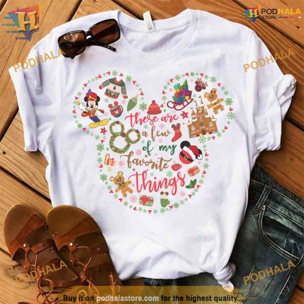 Favorite Things Mickey Mouse Christmas Shirt, Matching Family Christmas Shirt