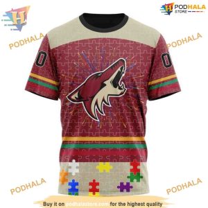 Fearless Against Autism NHL Arizona Coyotes Hoodie 3D Special Arizona Coyotes Design 3