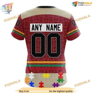 Fearless Against Autism NHL Arizona Coyotes Hoodie 3D Special Arizona Coyotes Design 4