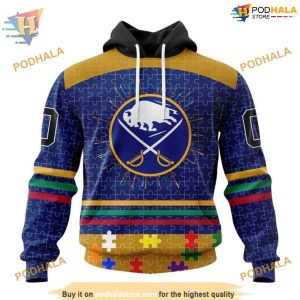 Fearless Against Autism NHL Specialized Buffalo Sabres Hoodie 3D Design 1