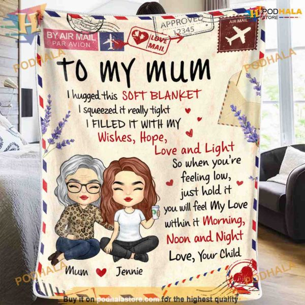 Feel My Love – Mom Personalized Christmas & Birthday Blanket