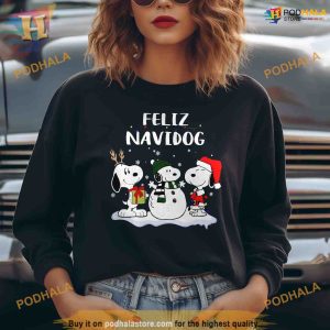 Feliz Navidog 90s Snoopy Xmas Hoodie Funny Christmas Gift Ideas 3