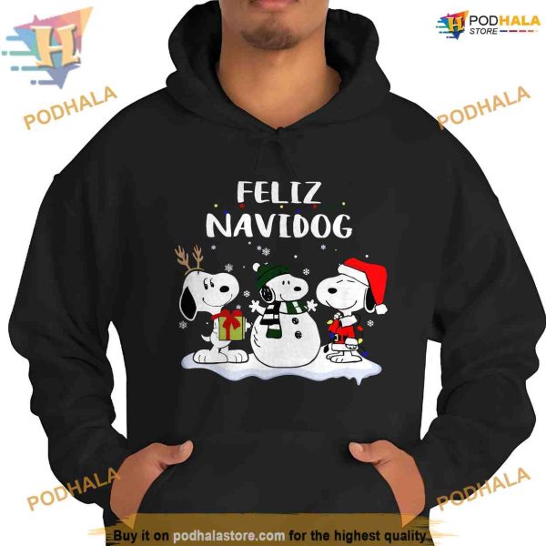 Feliz Navidog 90s Snoopy Xmas Hoodie, Funny Christmas Gift Ideas