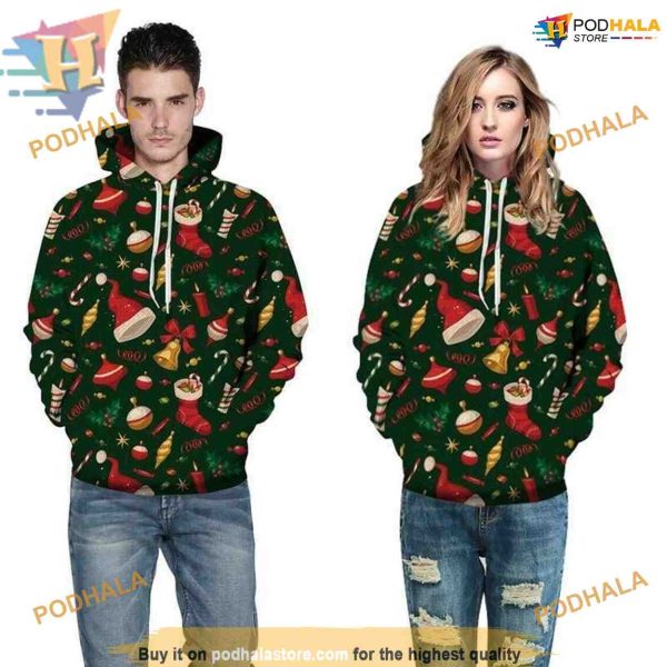 Festive Gifts 3D Print Christmas Hoodie, Unique Xmas Idea