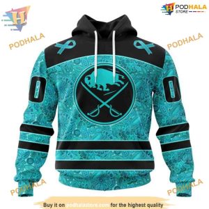 Fight Ovarian Cancer Special NHL Personalized Buffalo Sabres Hoodie 3D 1