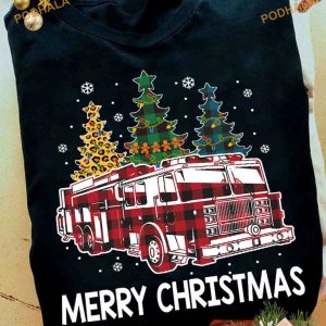 Fire Truck Driver Christmas Shirt Shirt, Matching Family Xmas Shirt
