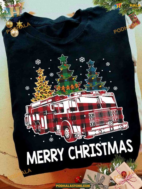 Fire Truck Driver Christmas Shirt Shirt, Matching Family Xmas Shirt