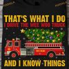 Fire Truck Tree Xmas Shirt, Firefighter's Perfect Family Funny Christmas Shirt