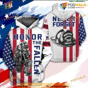 Firefighter Apparels - Never Forget All Over Printed 3D Hoodie Sweatshirt