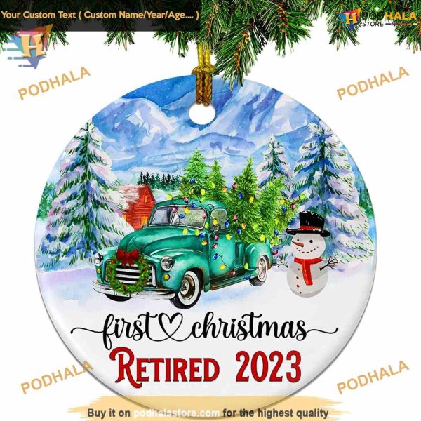 First Christmas Retired 2023 Ornament, Custom Family Ornaments