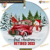 First Christmas Retired 2023 Ornament, Truck Woodland Design Ornament