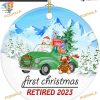 First Christmas Retired 2023, Personalized Retirement Ceramic Ornament