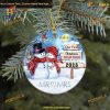First Christmas Snowman Couple Ornament, Personalized Ceramic Keepsake