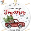 First Christmas Together 2023 Ornament, Family Name Ornaments