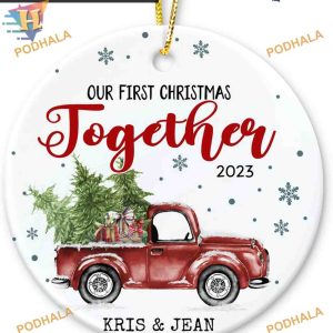First Christmas Together 2023 Ornament, Family Name Ornaments