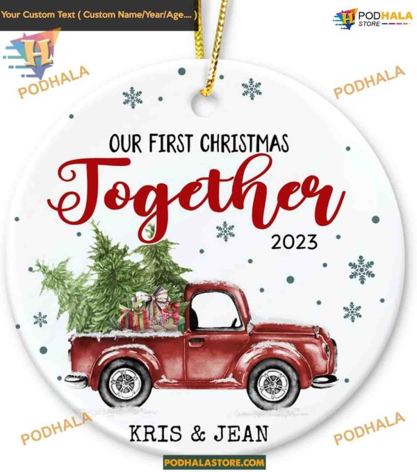 First Christmas Together 2023 Ornament, Family Name Ornaments