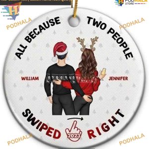 First Christmas Together 2023 Ornament, Swiped Right Theme Ornament