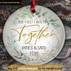 First Christmas Together Personalized Ceramic Ornament, Couple's Holiday Joy