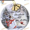 First Christmas as Mr and Mrs 2023, Unique Newlywed Ceramic Decoration
