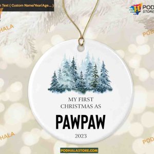 First Christmas as Pawpaw 2023, Personalized Grandfather Ornament