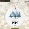 First Christmas as Pops 2023, Personalized Grandfather Keepsake