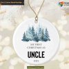 First Christmas as Uncle 2023, Personalized New Uncle Ornament