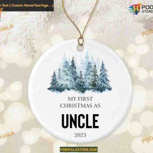 First Christmas as Uncle 2023, Personalized New Uncle Ornament