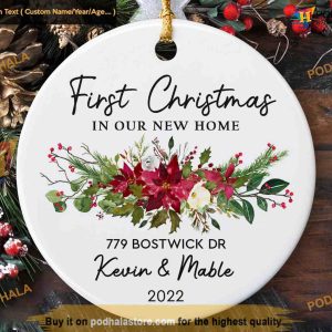 First Christmas at Home Personalized New Home Ornament, New Beginnings