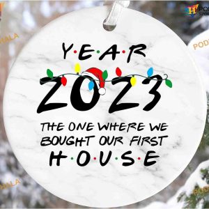 First Home 2023 Christmas Ornament, Custom Family Decor, New Home Celebration