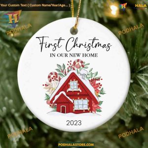 First Home 2023 Christmas Ornament, New Home Ceramic Housewarming Gift