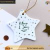 First Home Star Ceramic Bauble, Personalized Christmas Ornament